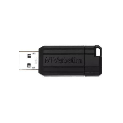 Picture of Verbatim Store’n’Go Pinstripe USB Drive 16GB - Black