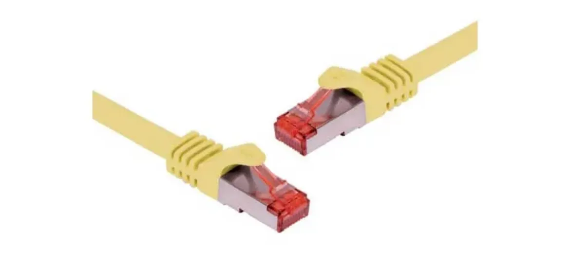 Picture of Dynalink Yellow 0.3m Cat6a SSTP Ethernet Patch Cable