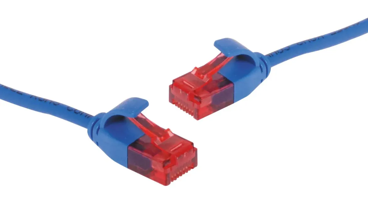 Picture of Dynalink Blue 0.25m Cat6 UTP Ultra Thin Ethernet Patch Cable