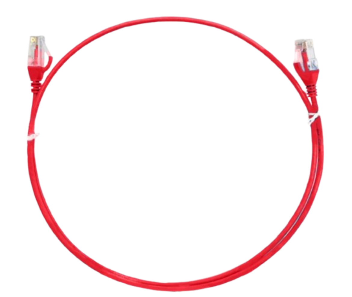 Picture of CAT6 Ultra Thin Slim Cable 5m / 500cm - Red Color Premium