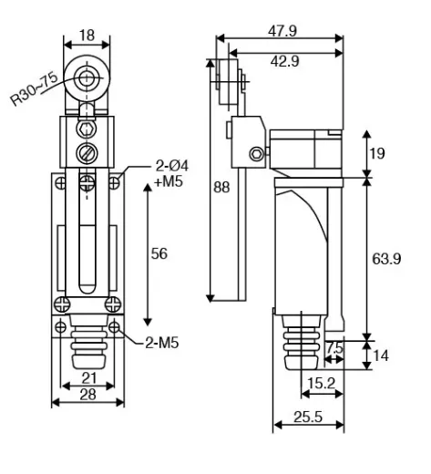 Picture of IP65 Momentary Heavy Duty Rotary Limit Switch