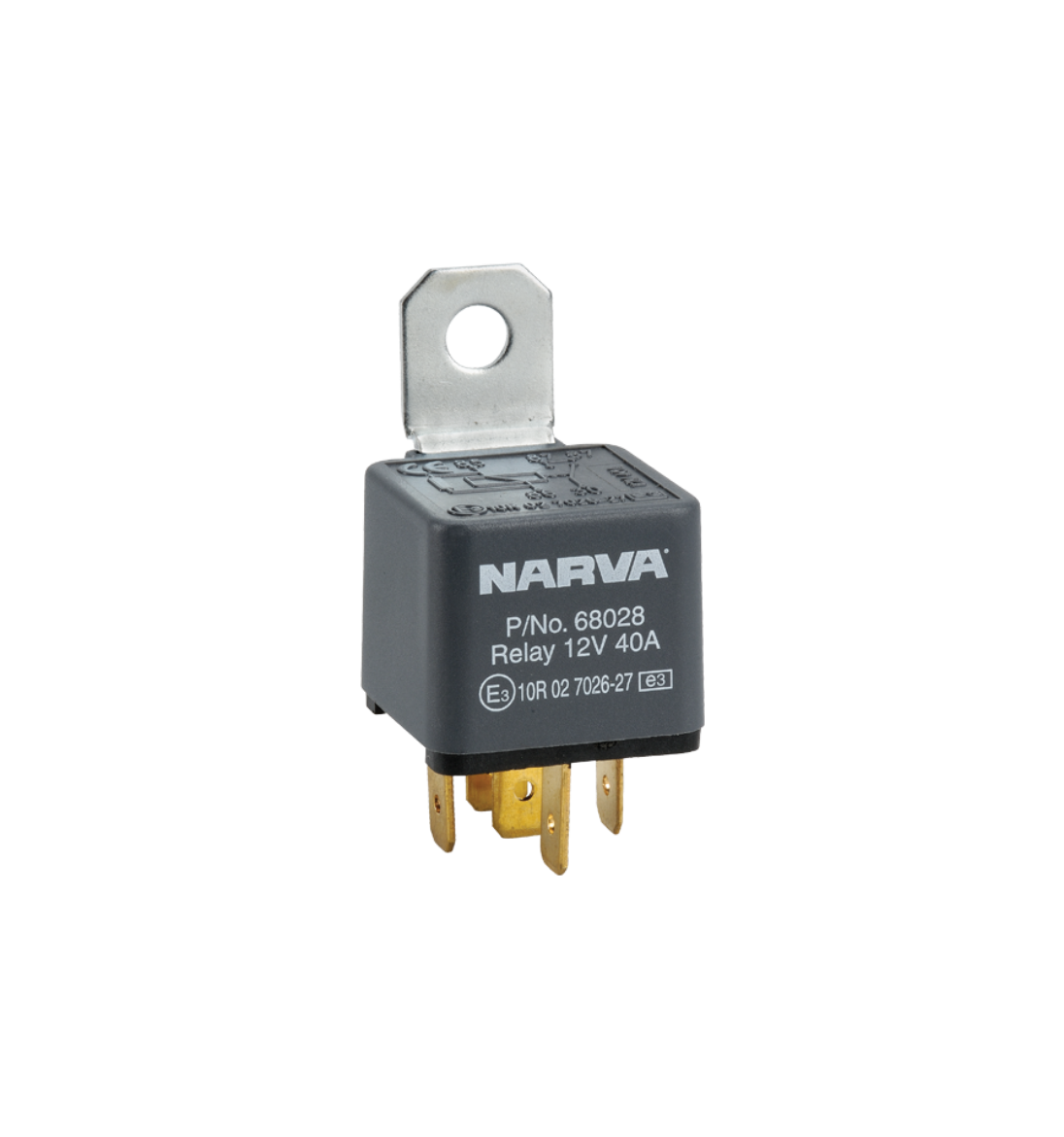 Picture of Narva 12V, 40A, 5 Pin N/O Relay with Bracket, Resistor Protected