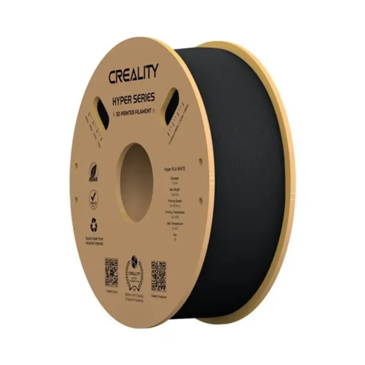 Picture of 1.75mm Black Creality Hyper PLA Filament 1kg Roll