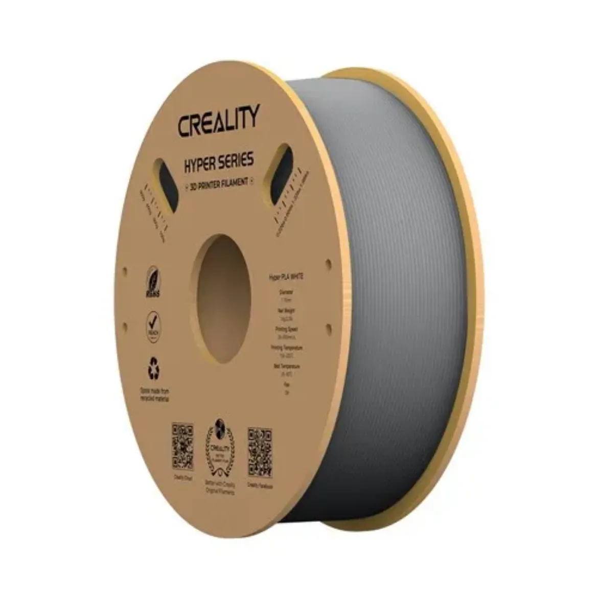 Picture of 1.75mm Grey Creality Hyper PLA Filament 1kg Roll