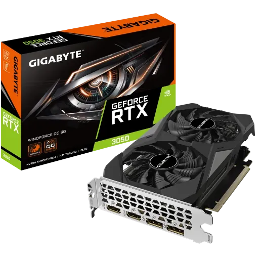 Picture of Gigabyte GeForce RTX 3050 WINDFORCE OC 6GB