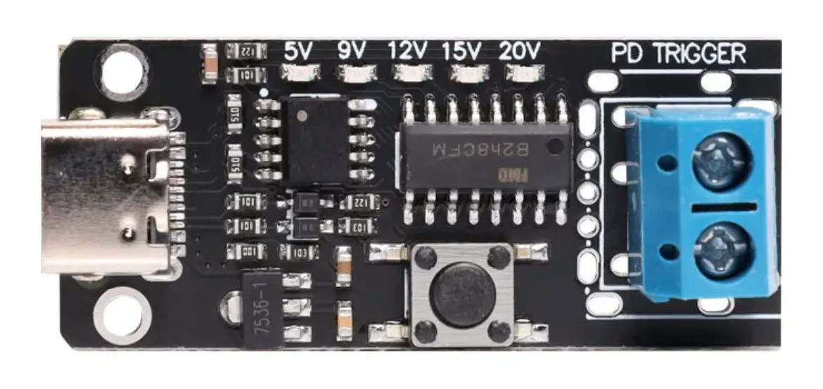 Picture of USB-C Fast Charge Trigger Board Module PD/QC 5A